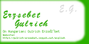 erzsebet gulrich business card